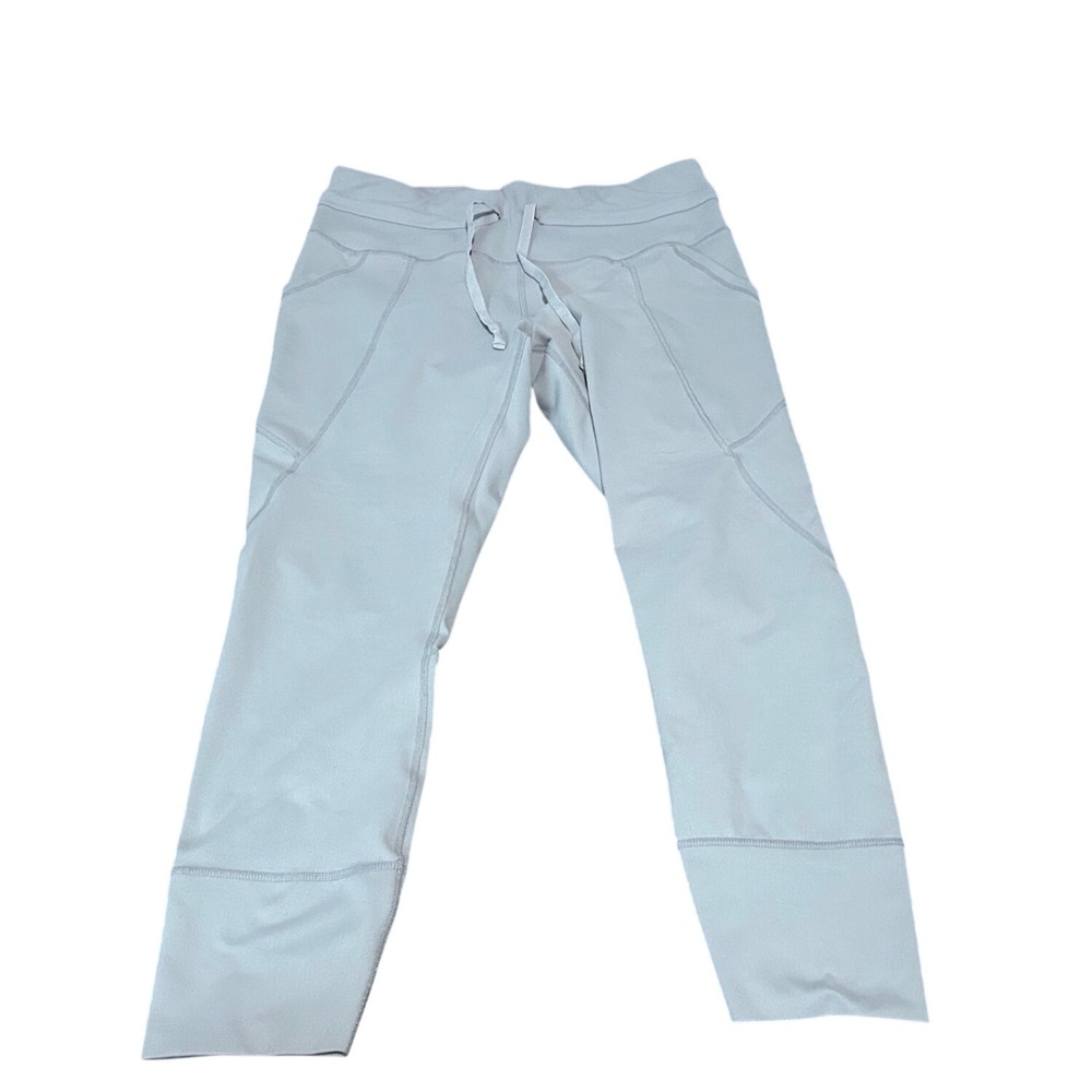 Avia Womens Activewear Drawstring Pants Light Blue Size L 12-14 Pockets Stretch